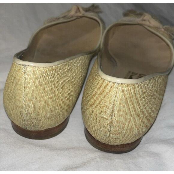 Salvatore Ferragamo Ballet Flats‎ Size 6 B Textured Grosgrain Ribbon Excellent! - Picture 7 of 8